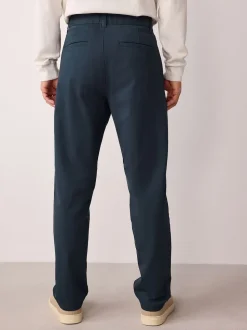 Blue Regular Fit Stretch Chinos Trousers