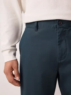 Blue Regular Fit Stretch Chinos Trousers