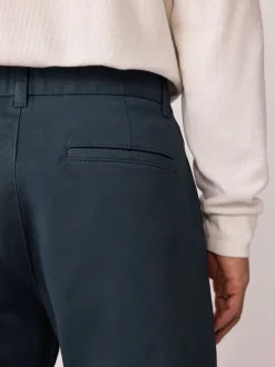 Blue Regular Fit Stretch Chinos Trousers