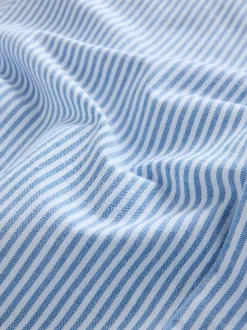 Blue Regular Fit Stripe Oxford Long Sleeve Shirt