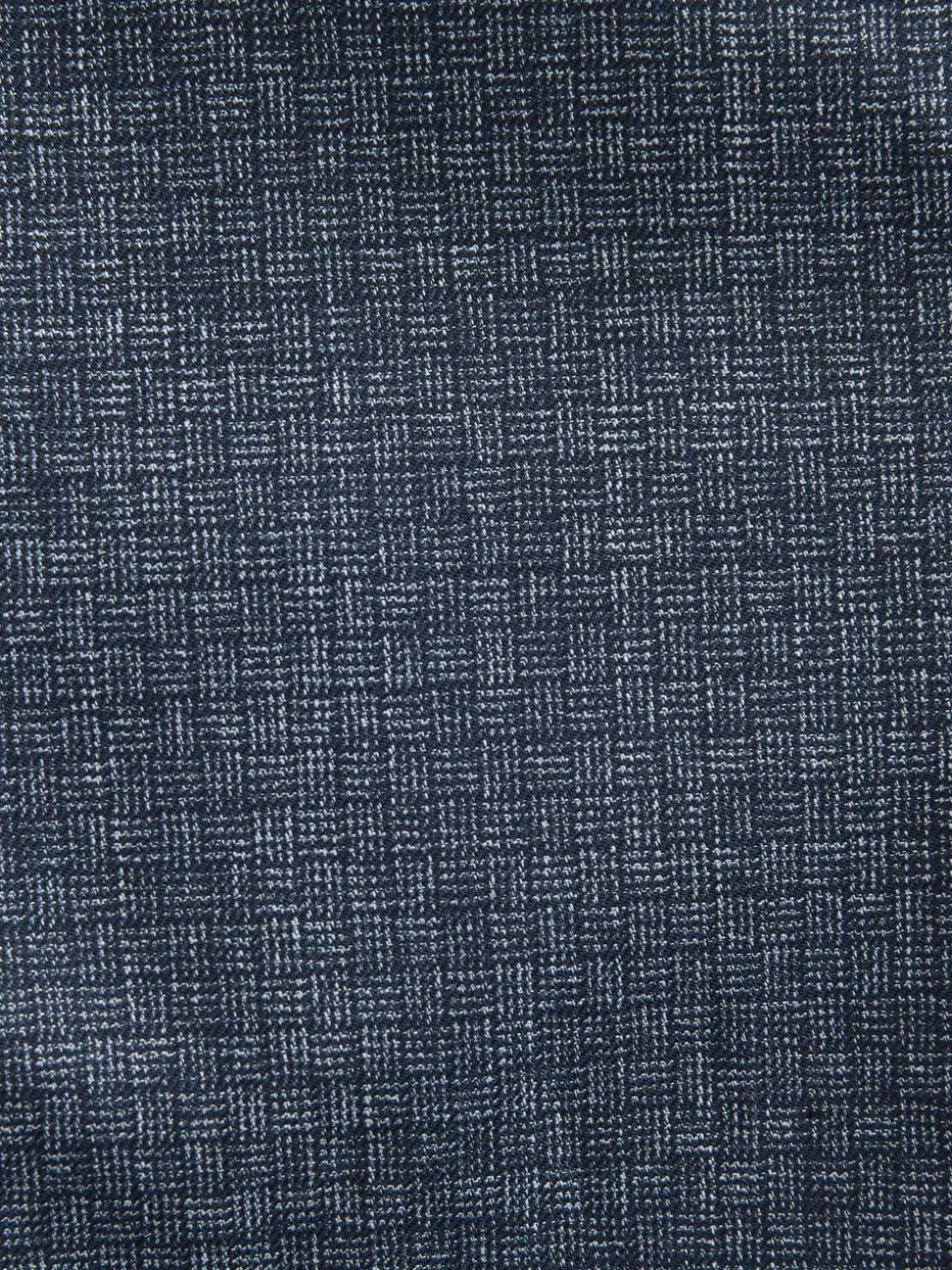 Blue Regular Fit Trimmed Textured Suit Trousers