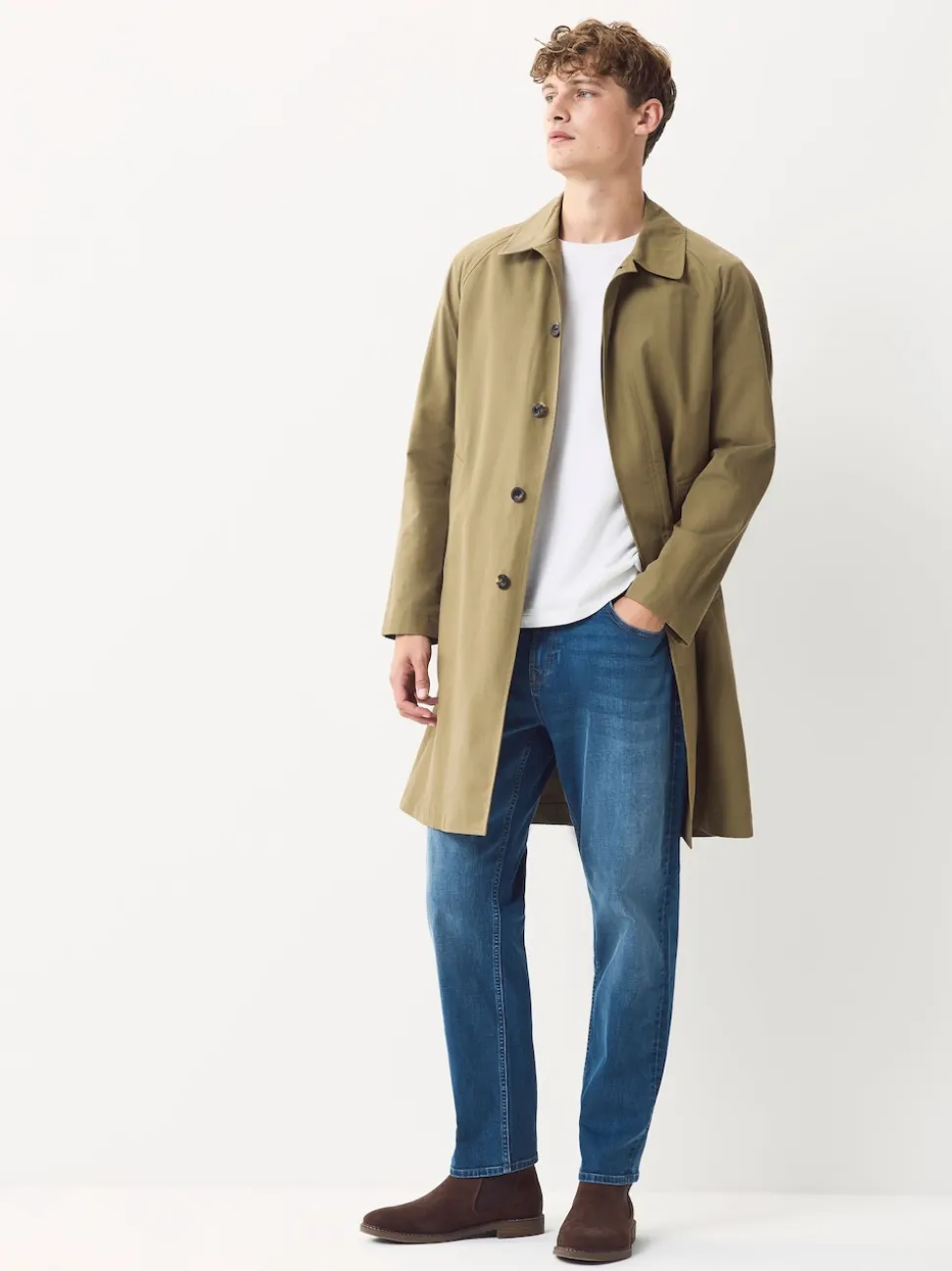 Blue Regular Tapered Fit Classic Stretch Jeans