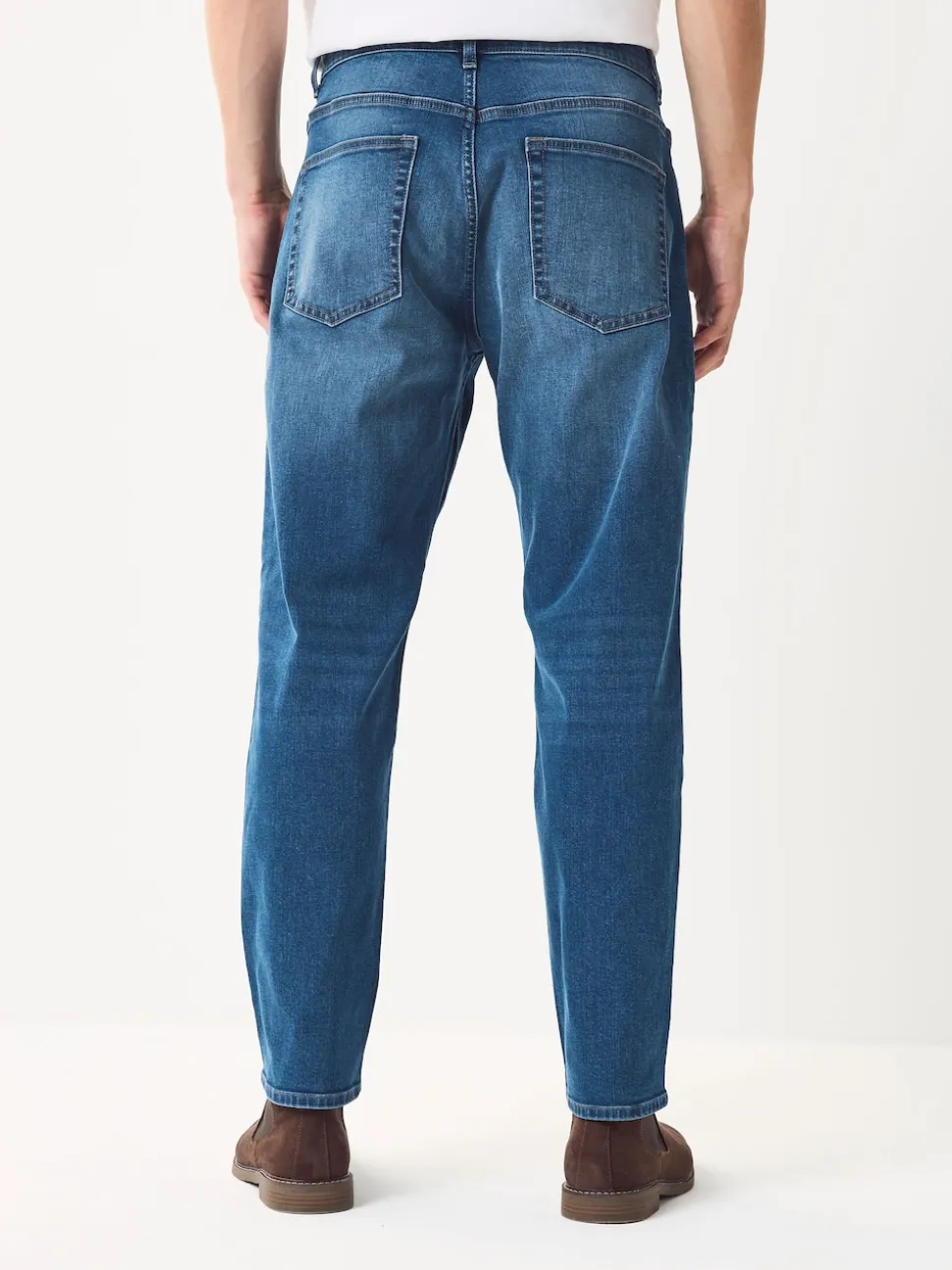Blue Regular Tapered Fit Classic Stretch Jeans