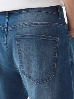 Blue Regular Tapered Fit Classic Stretch Jeans