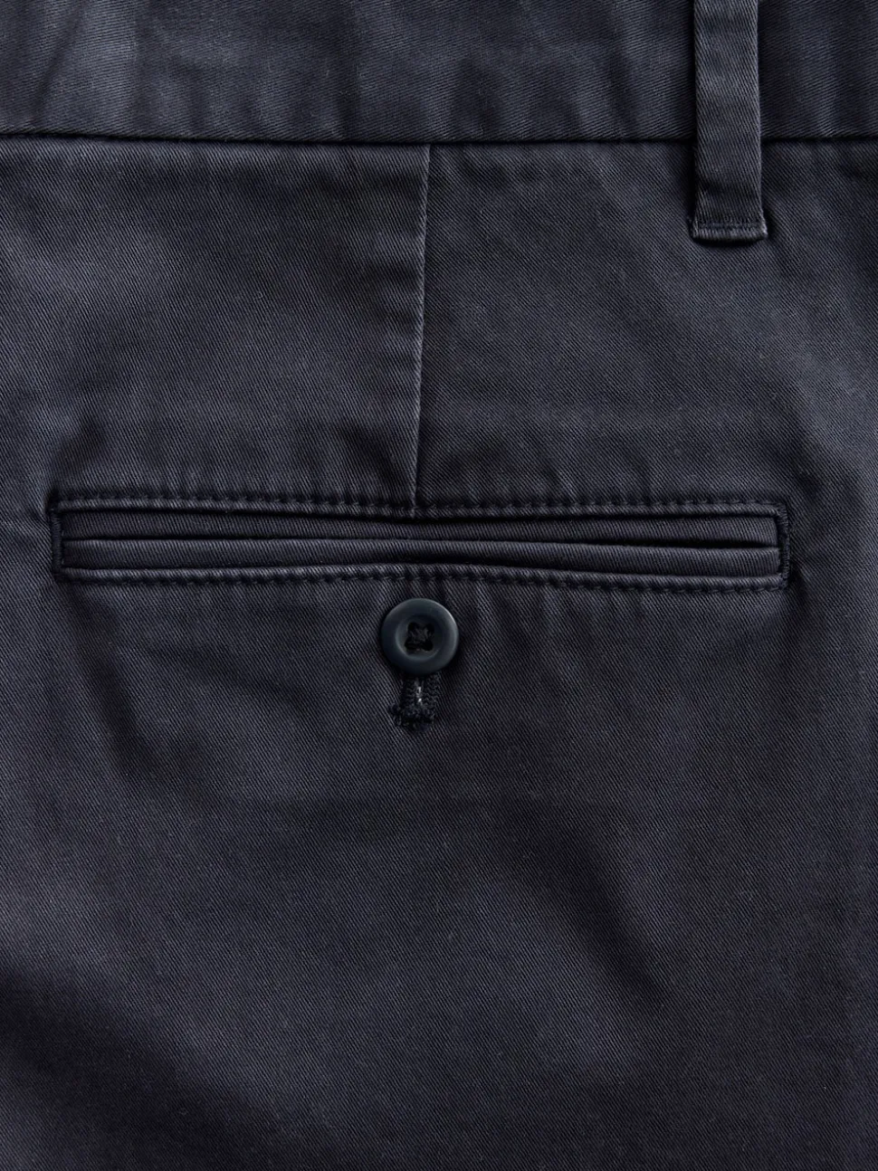 Blue Regular Tapered Fit Single Pleated Stretch Chinos Trousers