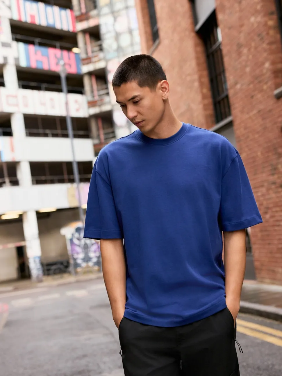 Blue Relaxed Fit Heavyweight T-Shirt