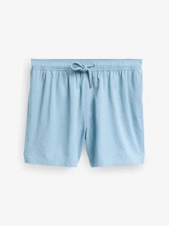 Blue Seersucker Swim Shorts