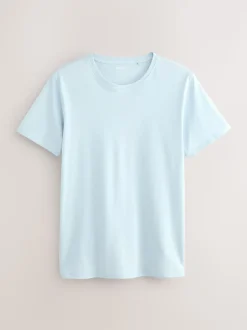 Blue Slim Fit 100% Cotton Layering T-Shirts 5 Pack