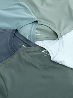 Blue Slim Fit 100% Cotton Layering T-Shirts 5 Pack
