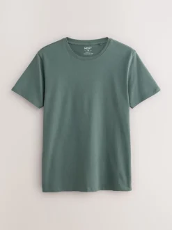 Blue Slim Fit 100% Cotton Layering T-Shirts 5 Pack