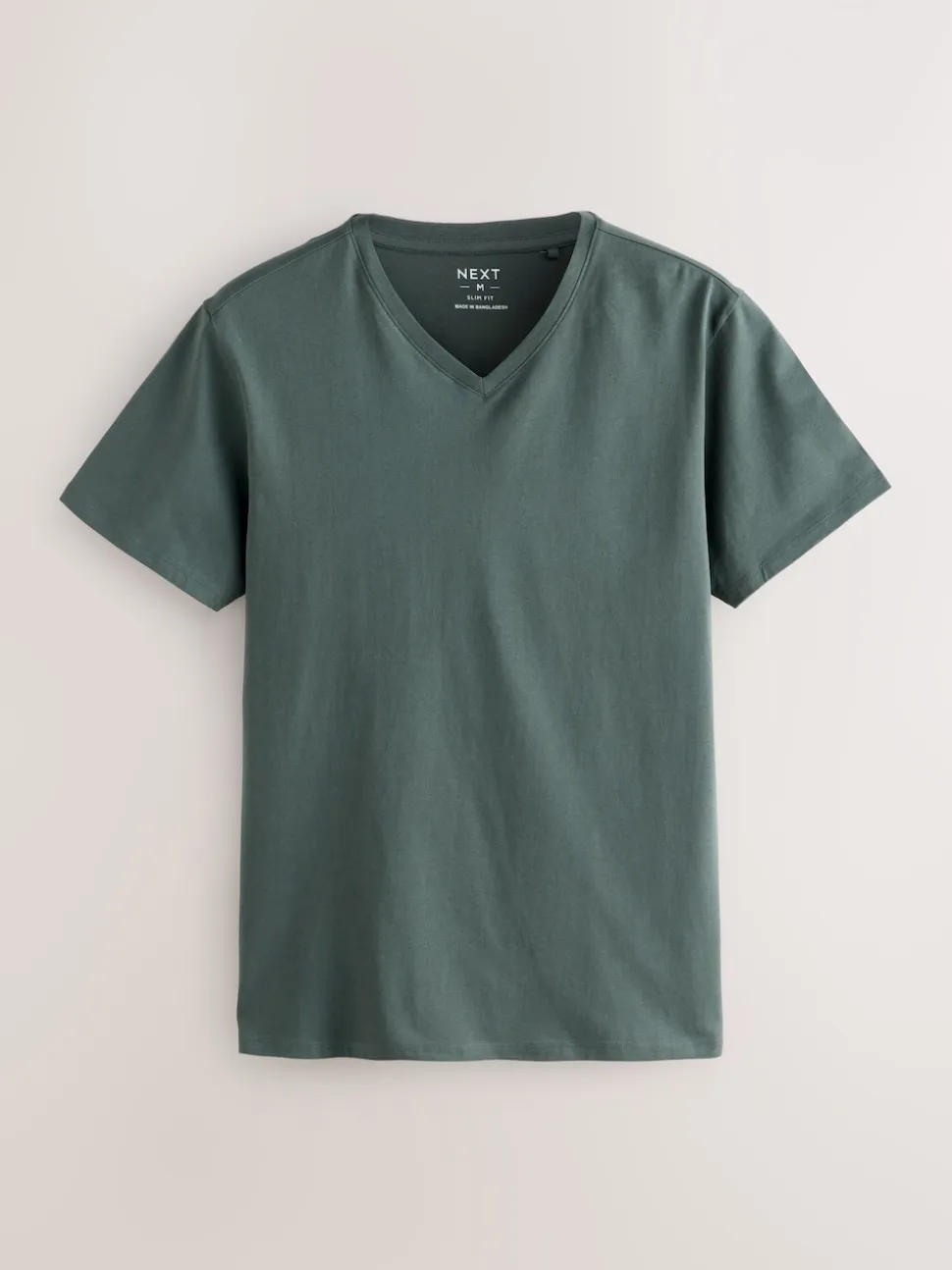 Blue Slim Fit 100% Cotton V-Neck Layering T-Shirts 5 Pack
