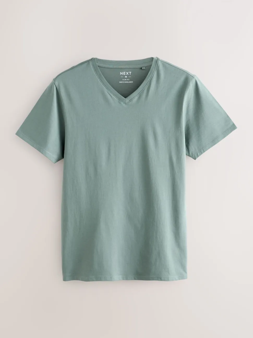 Blue Slim Fit 100% Cotton V-Neck Layering T-Shirts 5 Pack