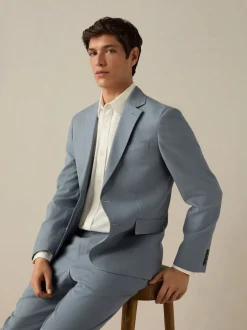Blue Slim Fit Cotton TENCEL™ Suit Jacket