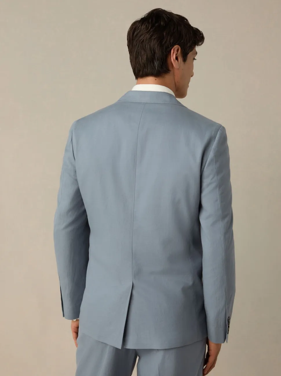 Blue Slim Fit Cotton TENCEL™ Suit Jacket