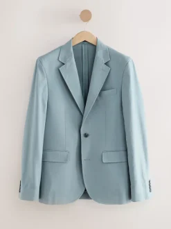 Blue Slim Fit Cotton TENCEL™ Suit Jacket