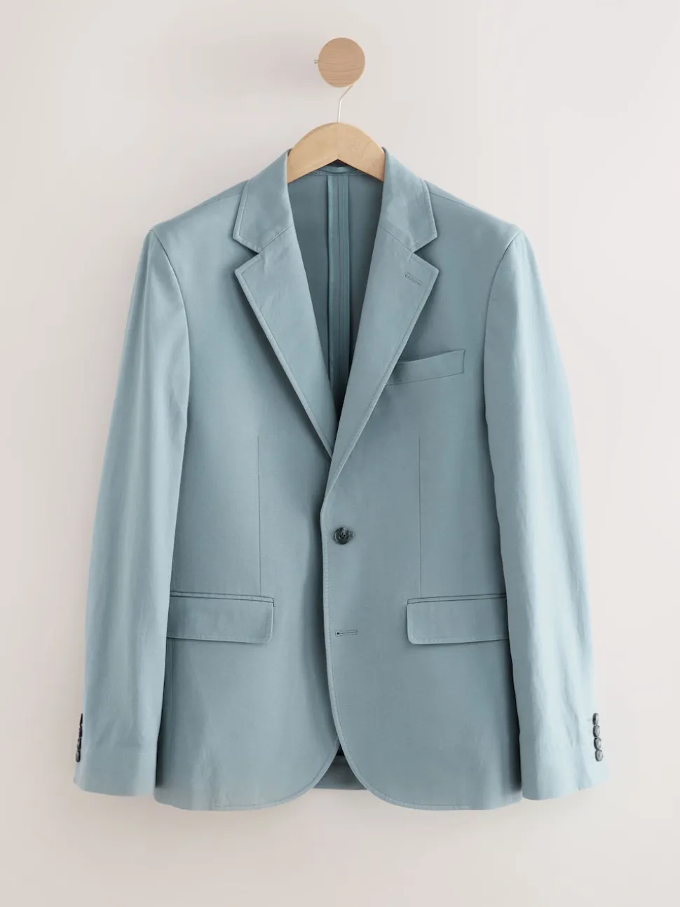 Blue Slim Fit Cotton TENCEL™ Suit Jacket