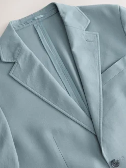 Blue Slim Fit Cotton TENCEL™ Suit Jacket