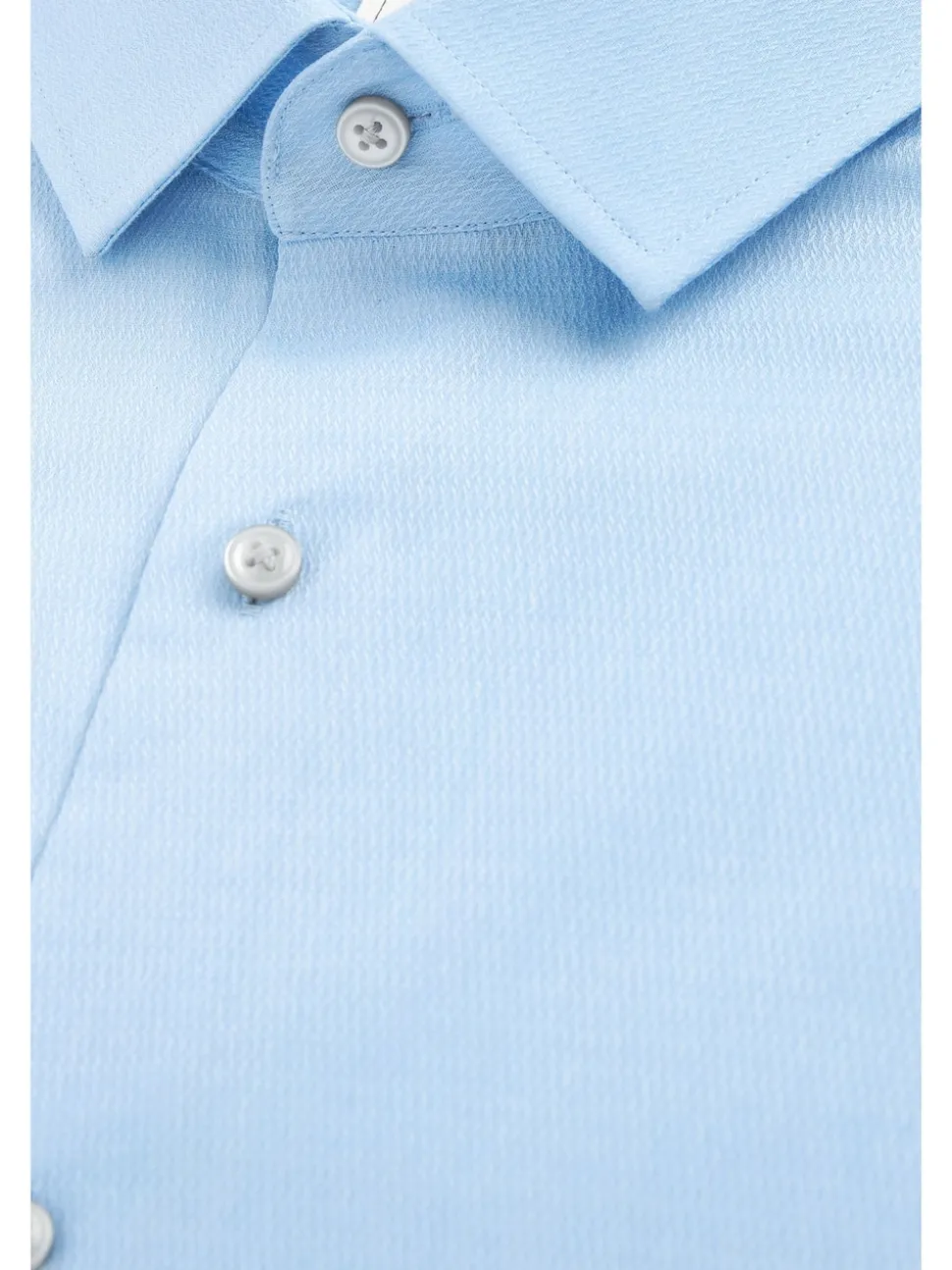 Blue Slim Fit Easy Care Textured Single Cuff Smart Shirt