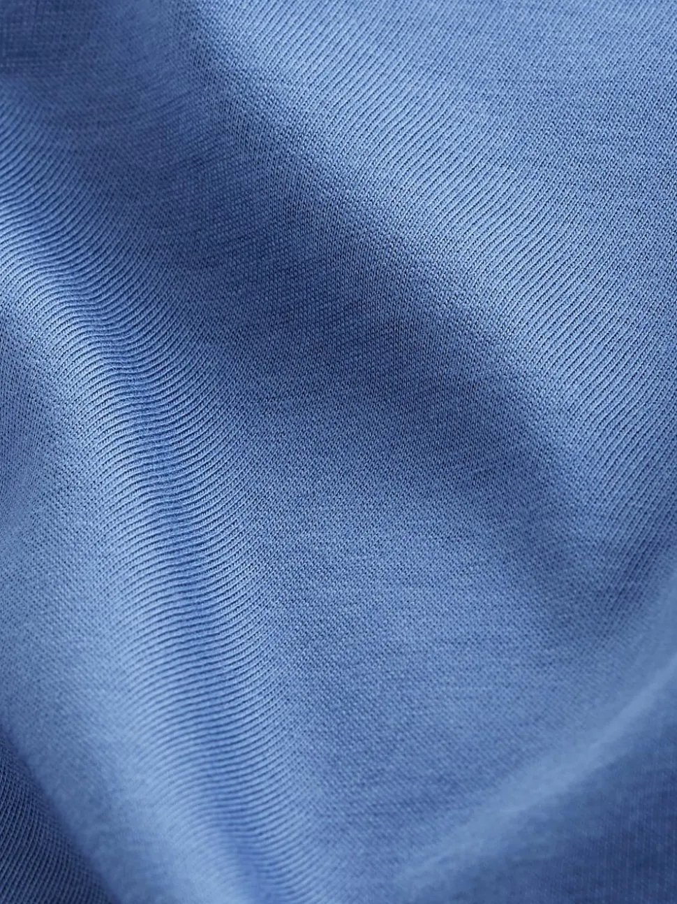 Blue Slim Fit Essential Crew Neck Cotton T-Shirt
