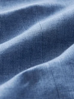 Blue Slim Fit Leomaster Italian 100% Linen Suit Jacket