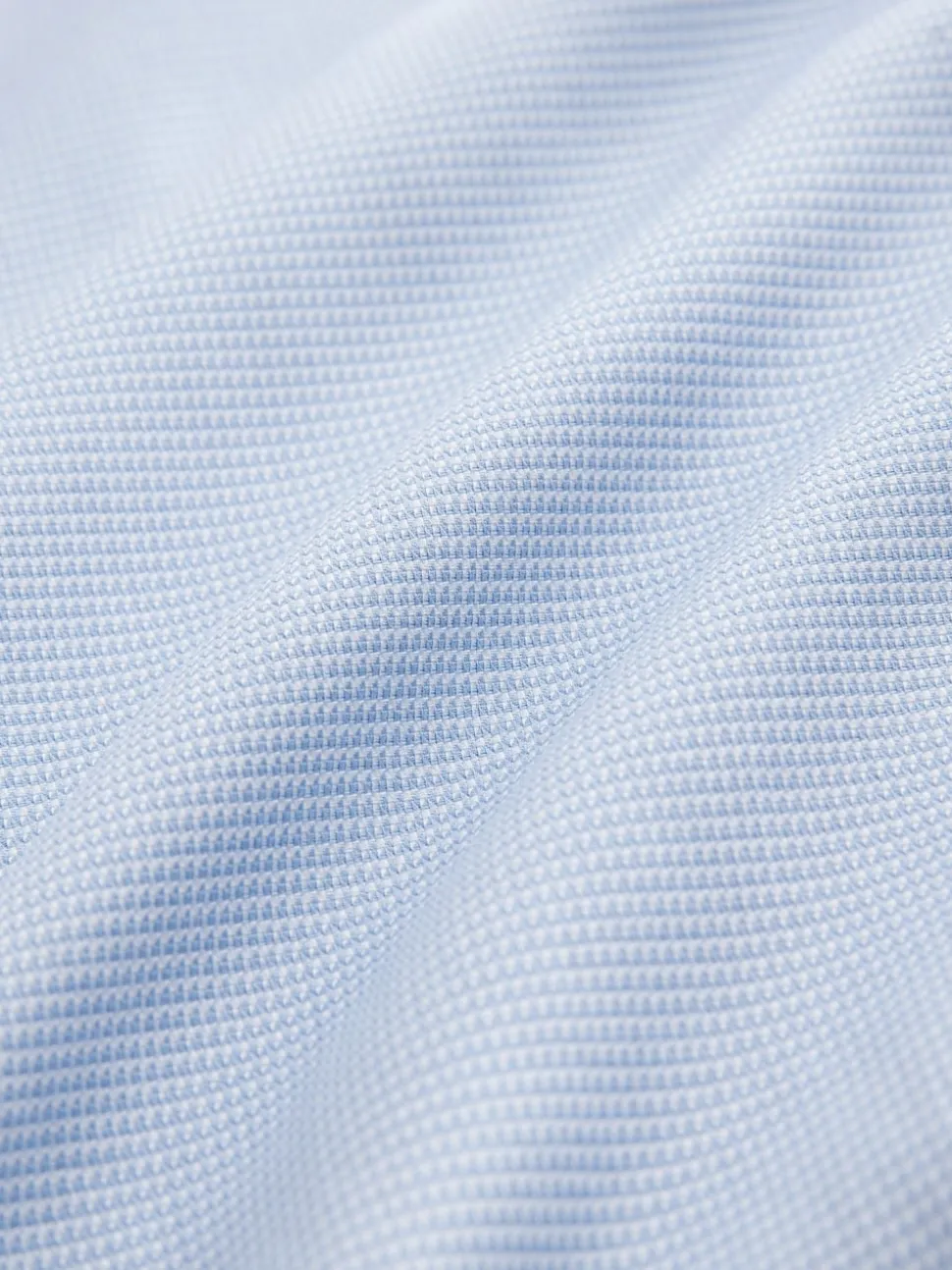 Blue Slim Fit Signature 100% Cotton with Textured Smart Shirt