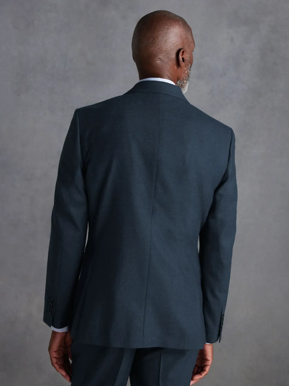 Blue Slim Fit Signature Zignone Italian Wool Cashmere Blend Flannel Suit Jacket