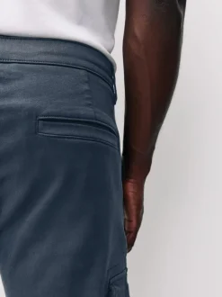 Blue Slim Fit Slim Fit Motionflex Strech Cargo Trousers