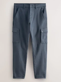 Blue Slim Fit Slim Fit Motionflex Strech Cargo Trousers