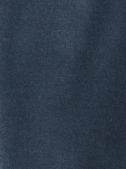 Blue Slim Fit Textured Flannel Suit Trousers