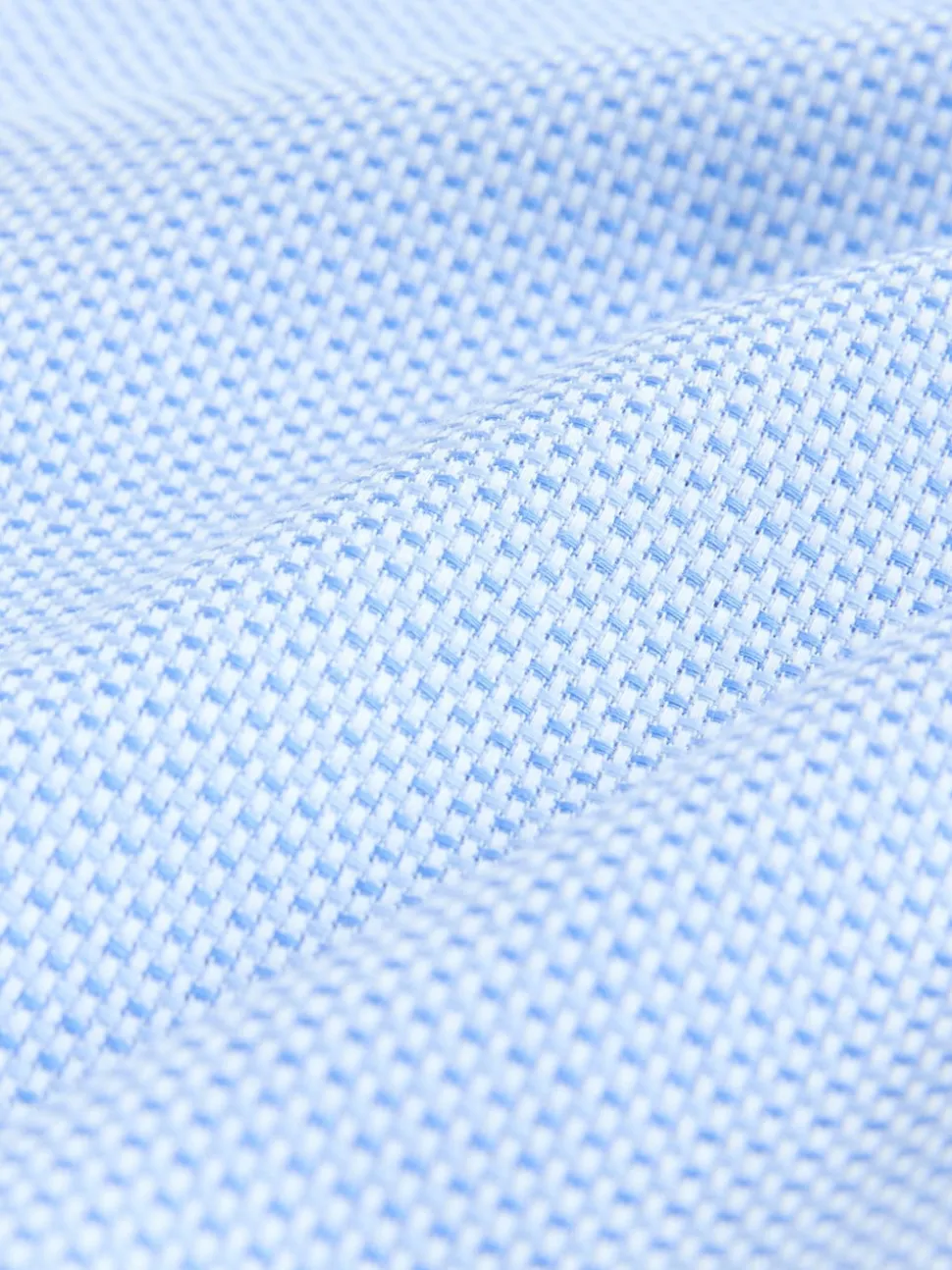 Blue Slim Fit Textured Long Sleeve Formal Shirt with Trim
