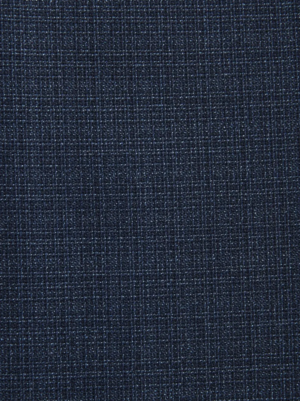 Blue Slim Fit Textured Wool Blend Suit Trousers