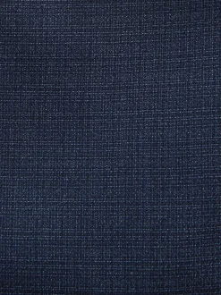 Blue Slim Fit Textured Wool Blend Suit Jacket