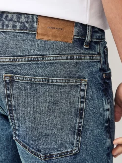 Blue Slim Fit Vintage Wash Denim Jeans