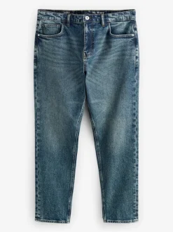 Blue Slim Fit Vintage Wash Denim Jeans