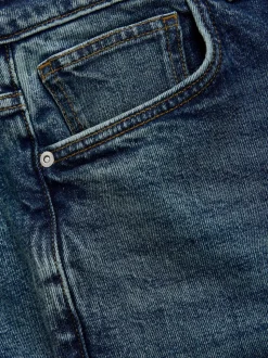 Blue Slim Fit Vintage Wash Denim Jeans