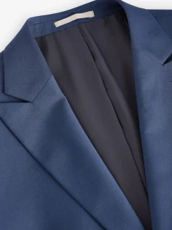 Blue Slim Fit Wool Blend Motionflex Suit Jacket