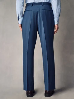 Blue Slim Fit Wool Blend Motionflex Suit Trousers