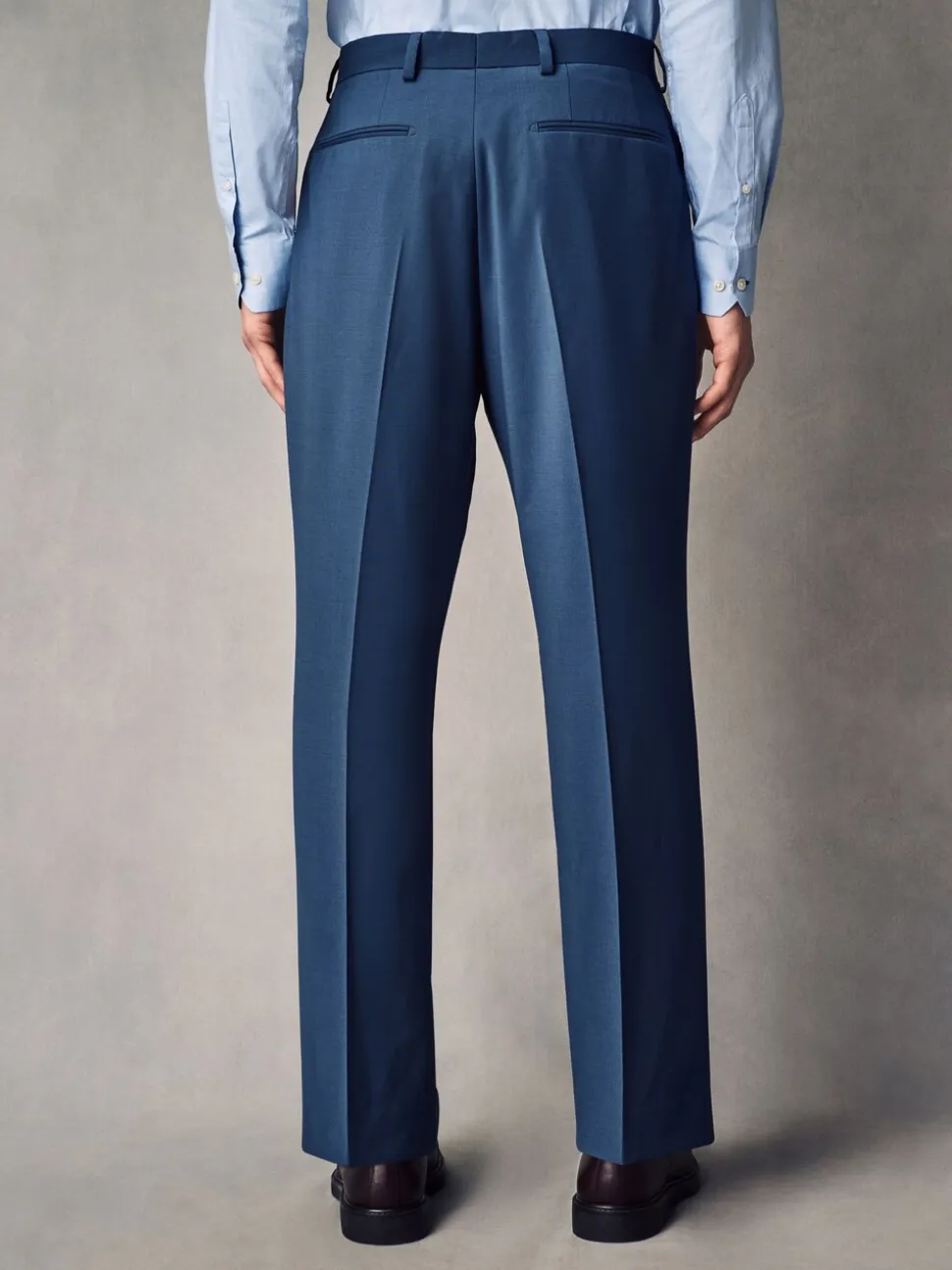 Blue Slim Fit Wool Blend Motionflex Suit Trousers