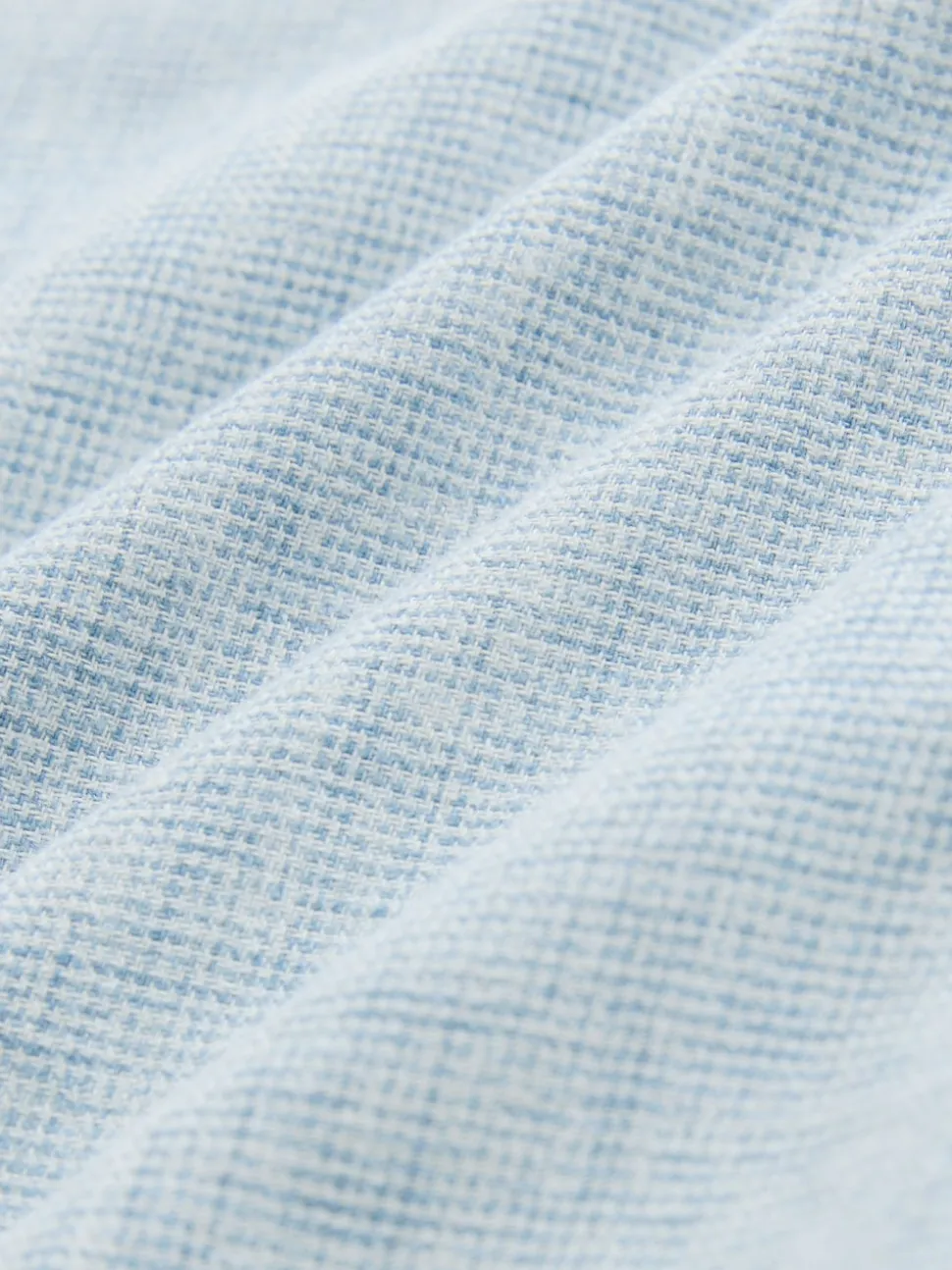 Blue Standard Collar Cotton Linen Blend Short Sleeve Shirt