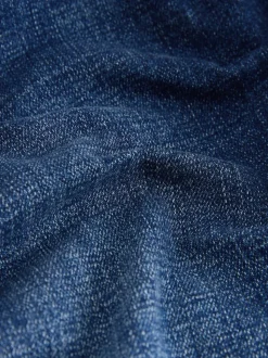 Blue Straight Fit Authentic Stretch Denim Jeans