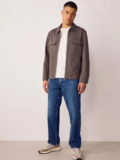 Blue Straight Fit Authentic Stretch Denim Jeans