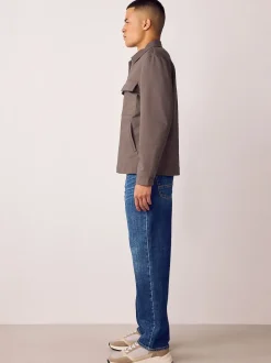 Blue Straight Fit Authentic Stretch Denim Jeans