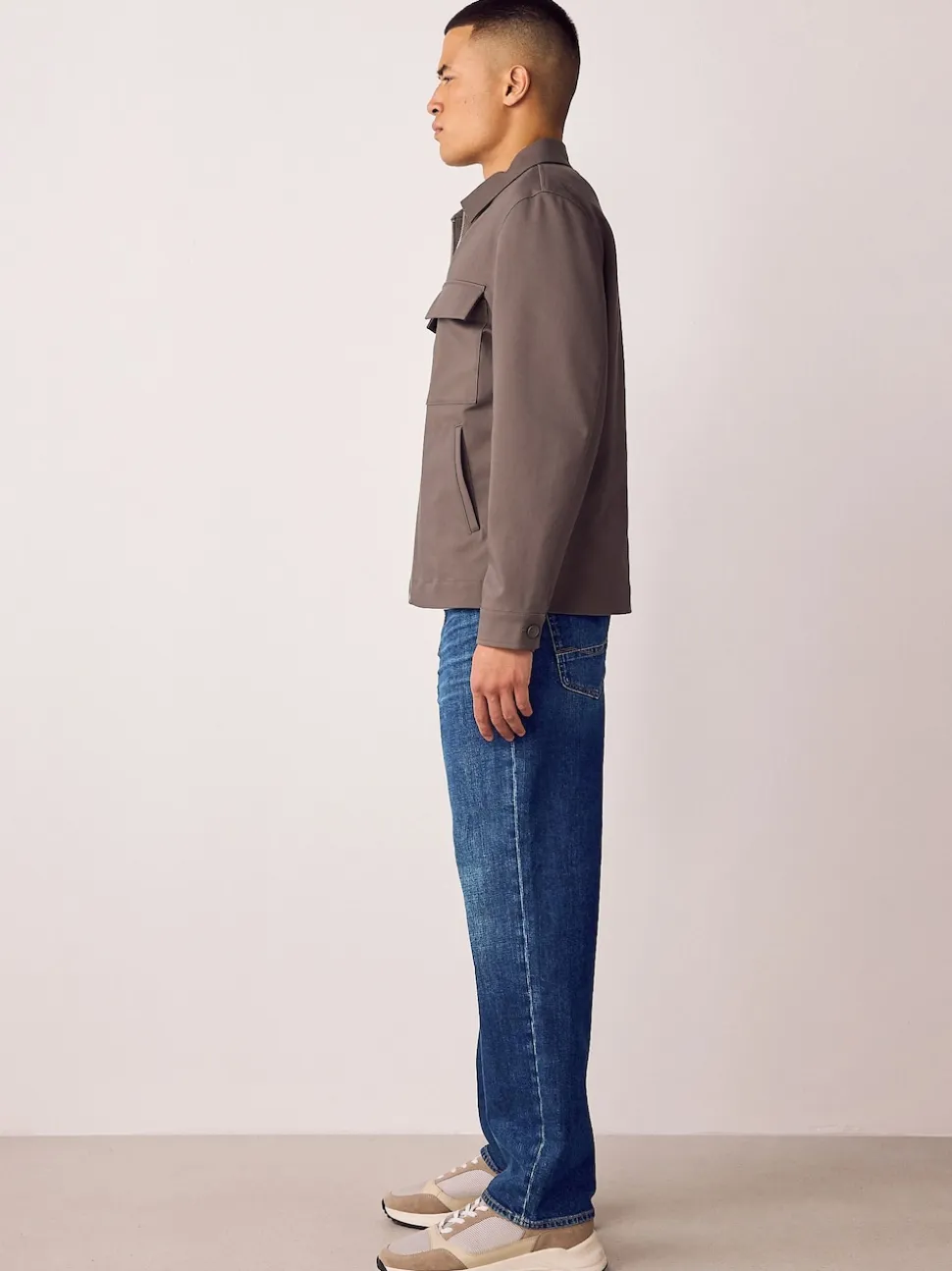 Blue Straight Fit Authentic Stretch Denim Jeans