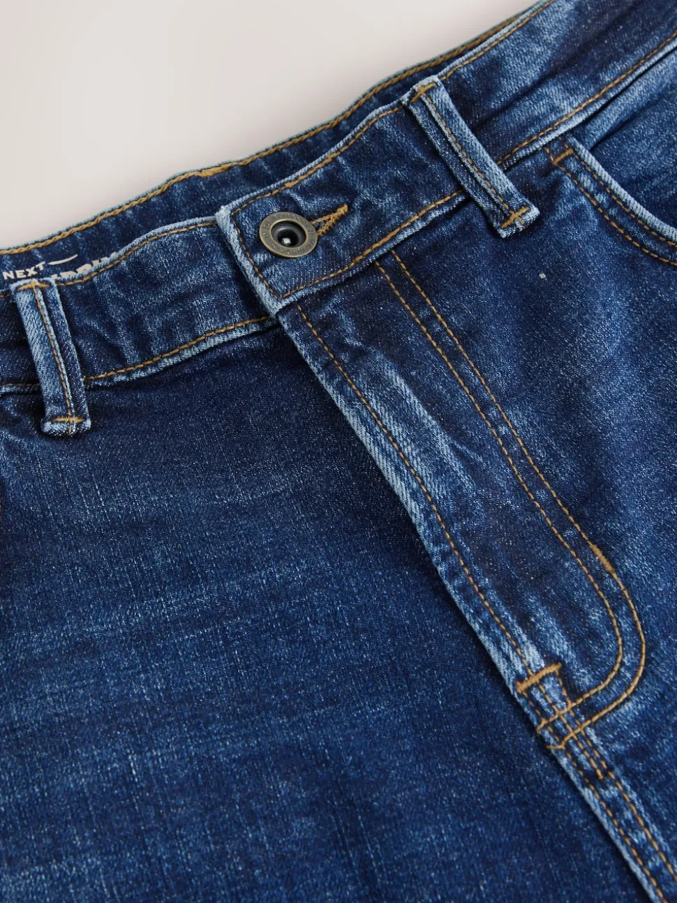 Blue Straight Fit Authentic Stretch Denim Jeans