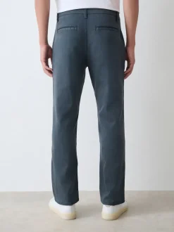 Blue Straight Fit Motionflex Chino Trousers