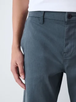 Blue Straight Fit Motionflex Chino Trousers