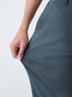 Blue Straight Fit Motionflex Chino Trousers