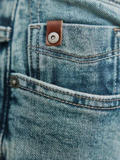 Blue Straight Fit Signature Brushed Cosy Denim Jeans With Wool