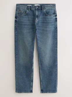 Blue Straight Fit Signature Brushed Cosy Denim Jeans With Wool