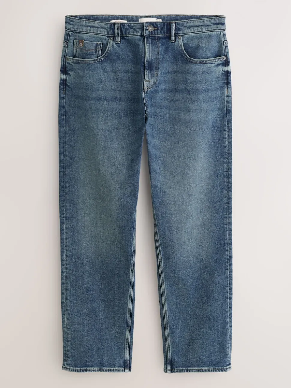 Blue Straight Fit Signature Brushed Cosy Denim Jeans With Wool